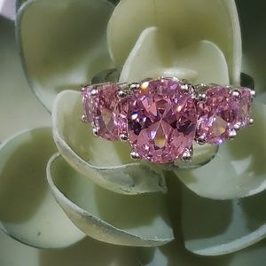 Sterling silver  Pink sapphire